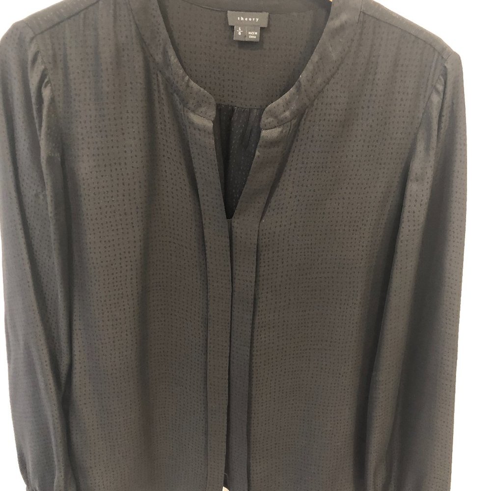 Theory Silk Button Down Shirt